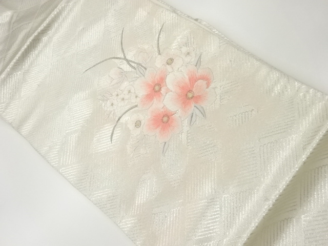 花模様刺繍名古屋帯